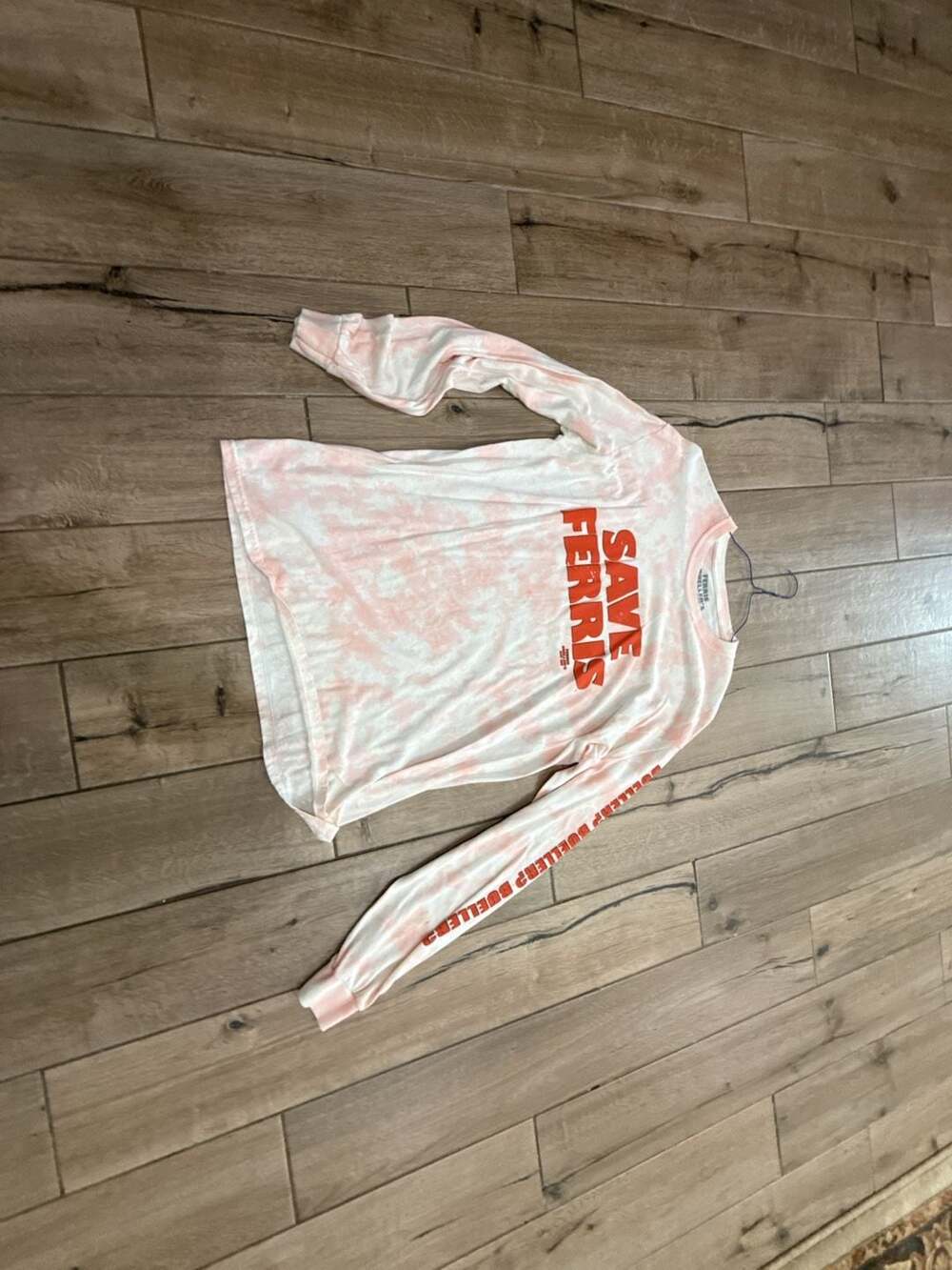 Ferris Bueller's Day Off Long Sleeve T-Shirt Size L Save Ferris Tie Dye
